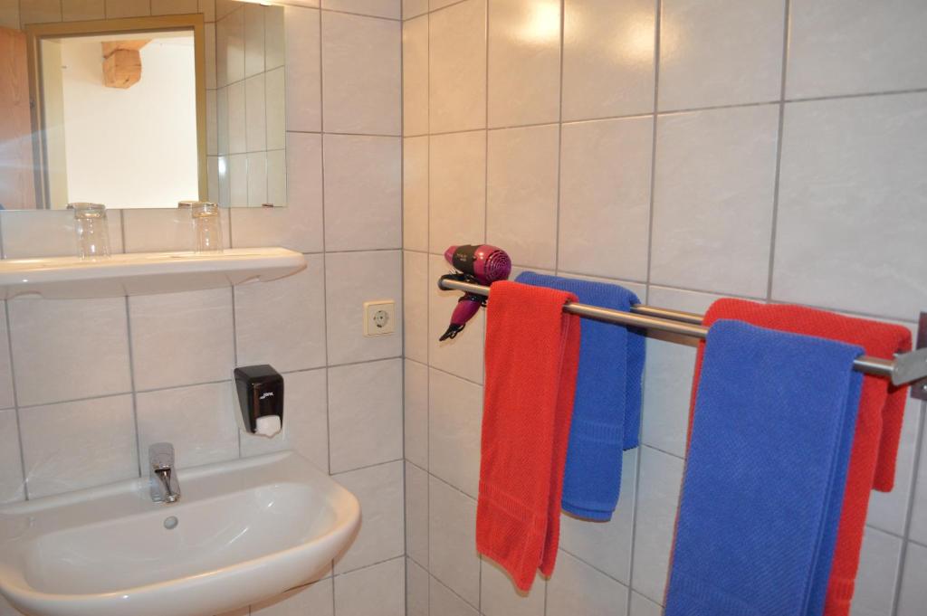 Koupelna v ubytování Chalet Kammleitn