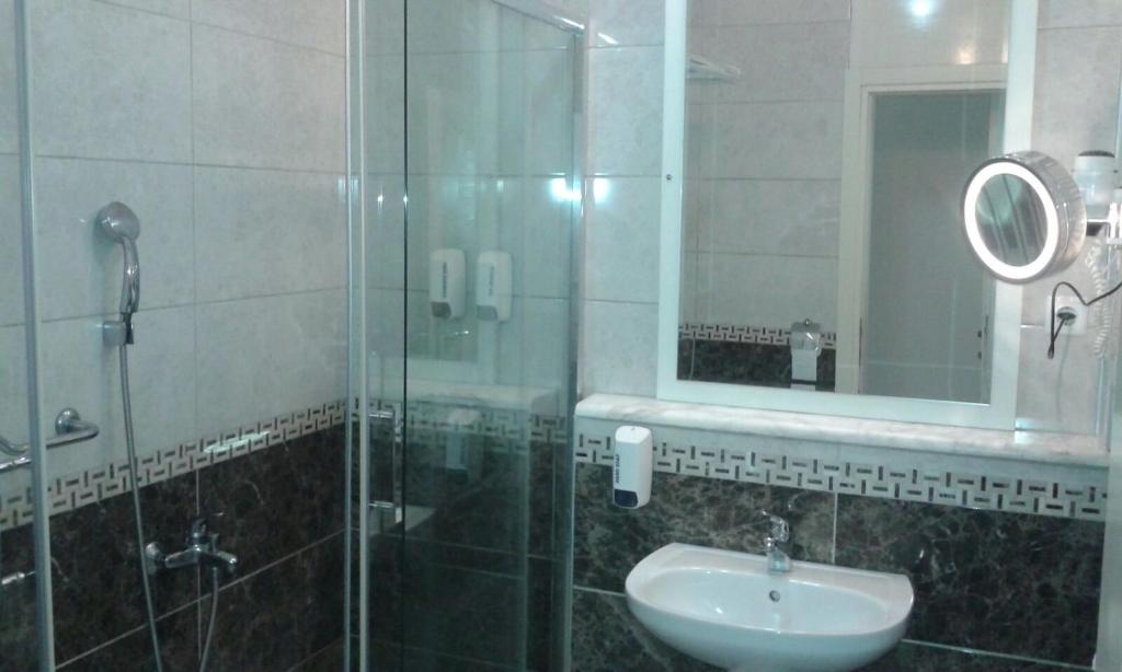 Koupelna v ubytování Troia Tusan Hotel