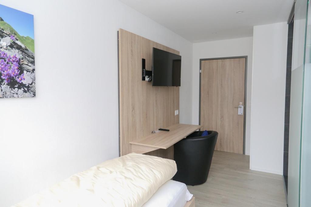 TV a/nebo společenská místnost v ubytování Hotel Traube Garni