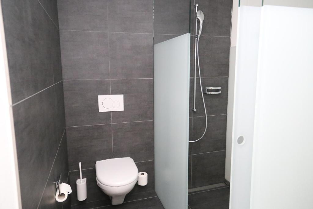 Koupelna v ubytování Hotel Traube Garni