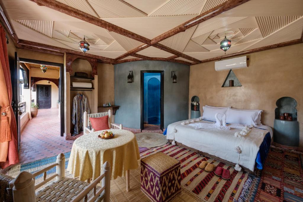 Postel nebo postele na pokoji v ubytování Ouirgane Ecolodge