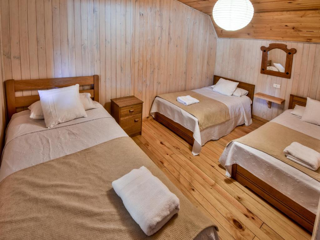 Postel nebo postele na pokoji v ubytování Hola Pucon