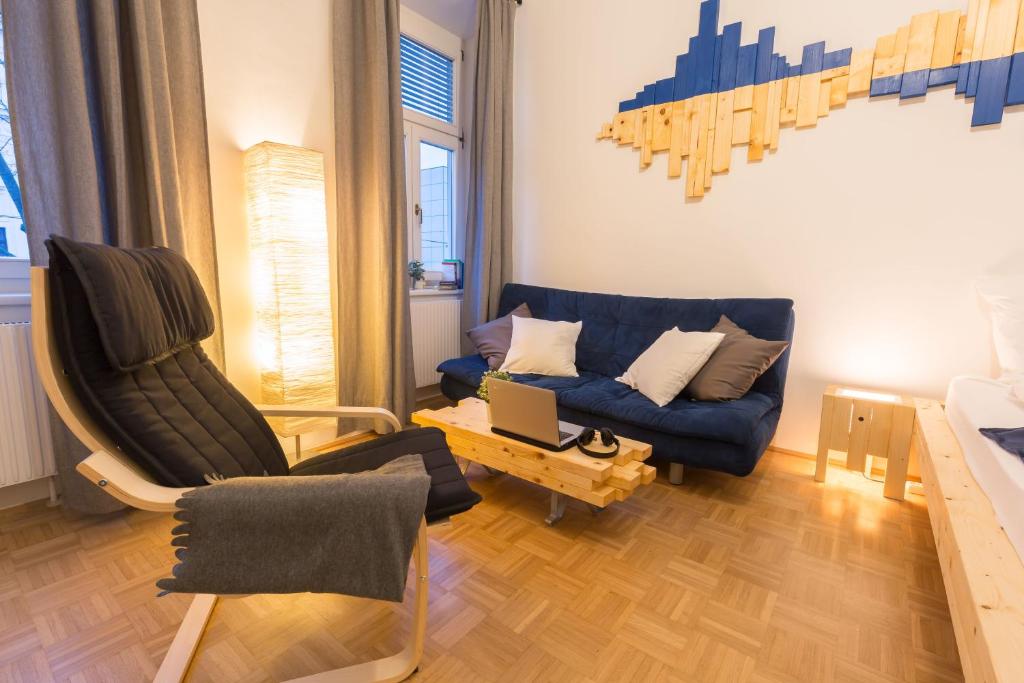 Część wypoczynkowa w obiekcie Stunning Apartment Vienna Central Station