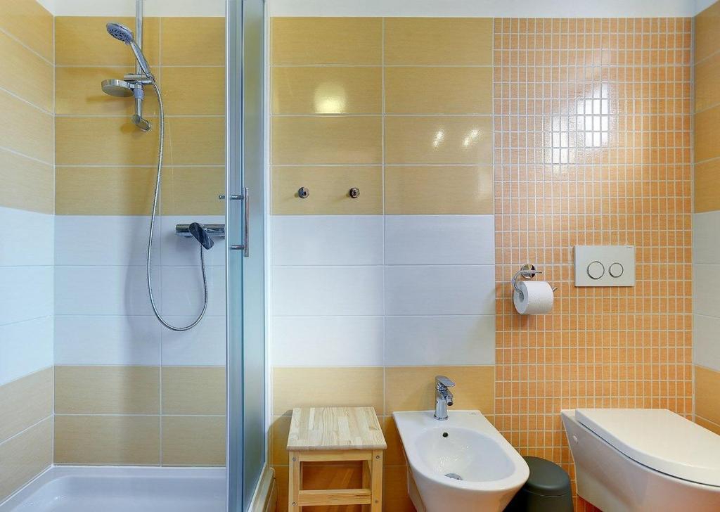 Koupelna v ubytování Villa Mareti