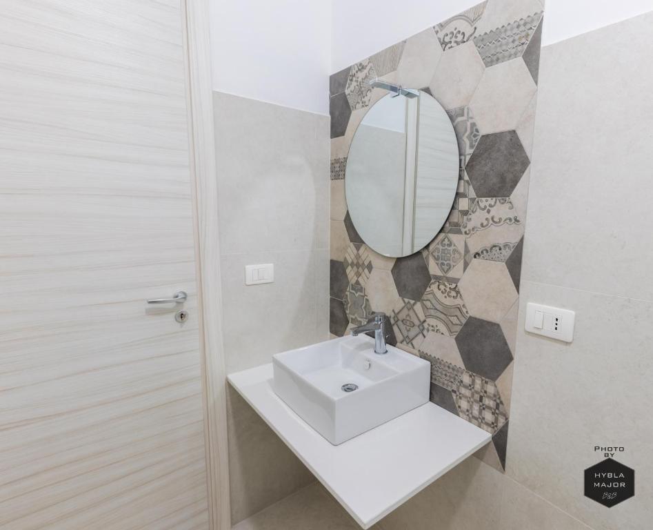 Koupelna v ubytování Hybla Major B&B