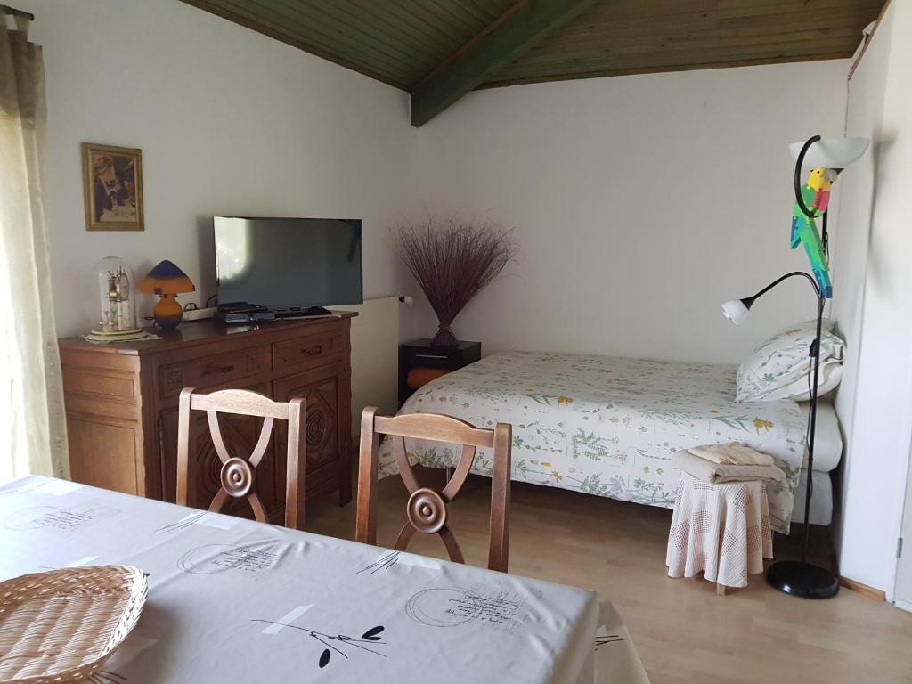 Postel nebo postele na pokoji v ubytování Villa Le Rabailly