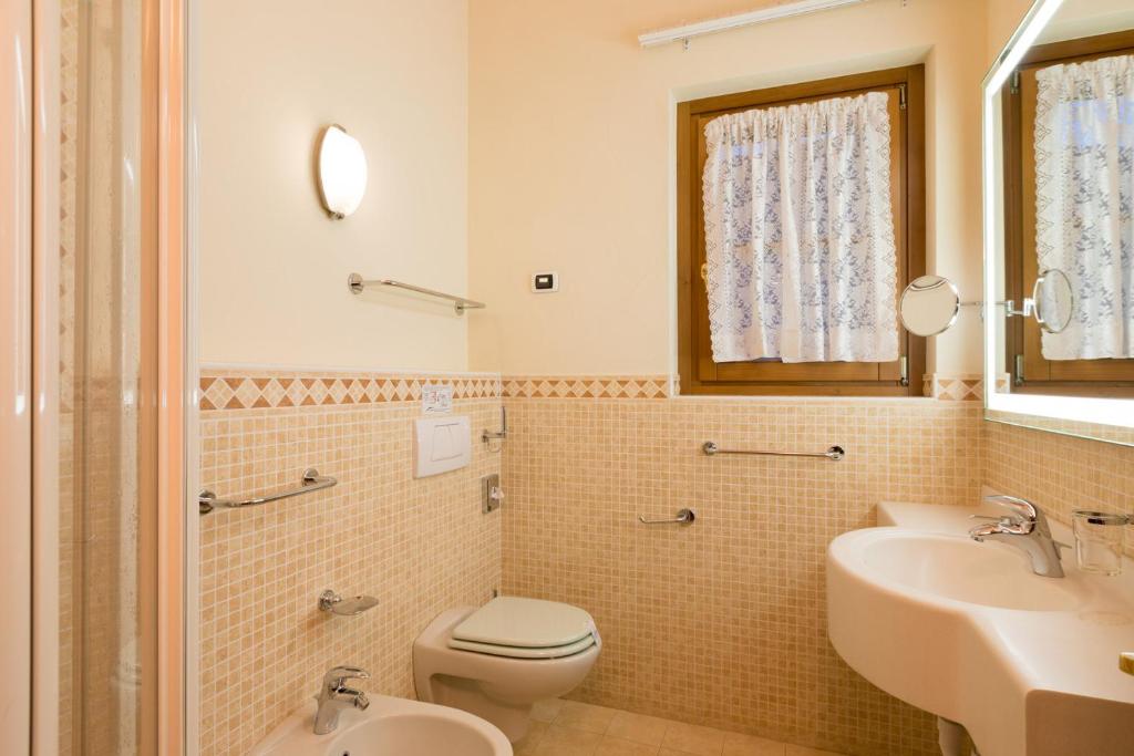 Koupelna v ubytování Hotel Cervo