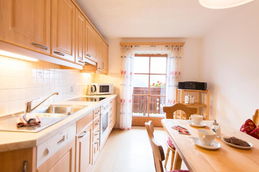 A kitchen or kitchenette at Biohof Maurachgut