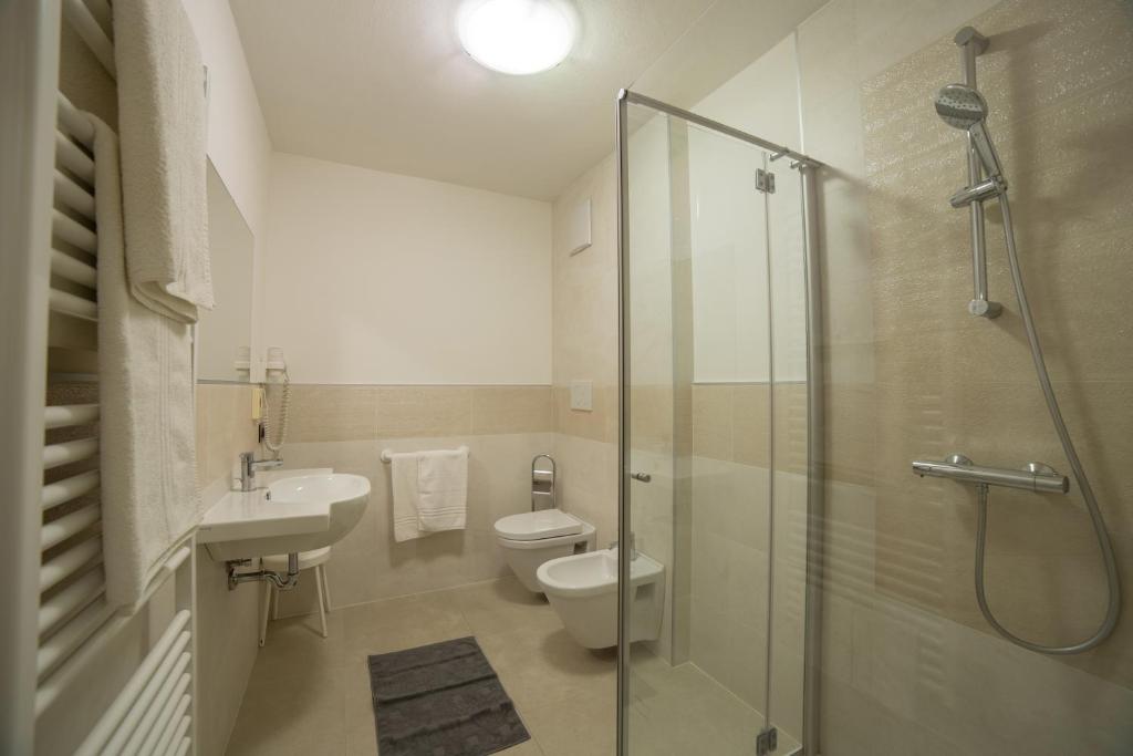 Koupelna v ubytování Hotel Bertoldi