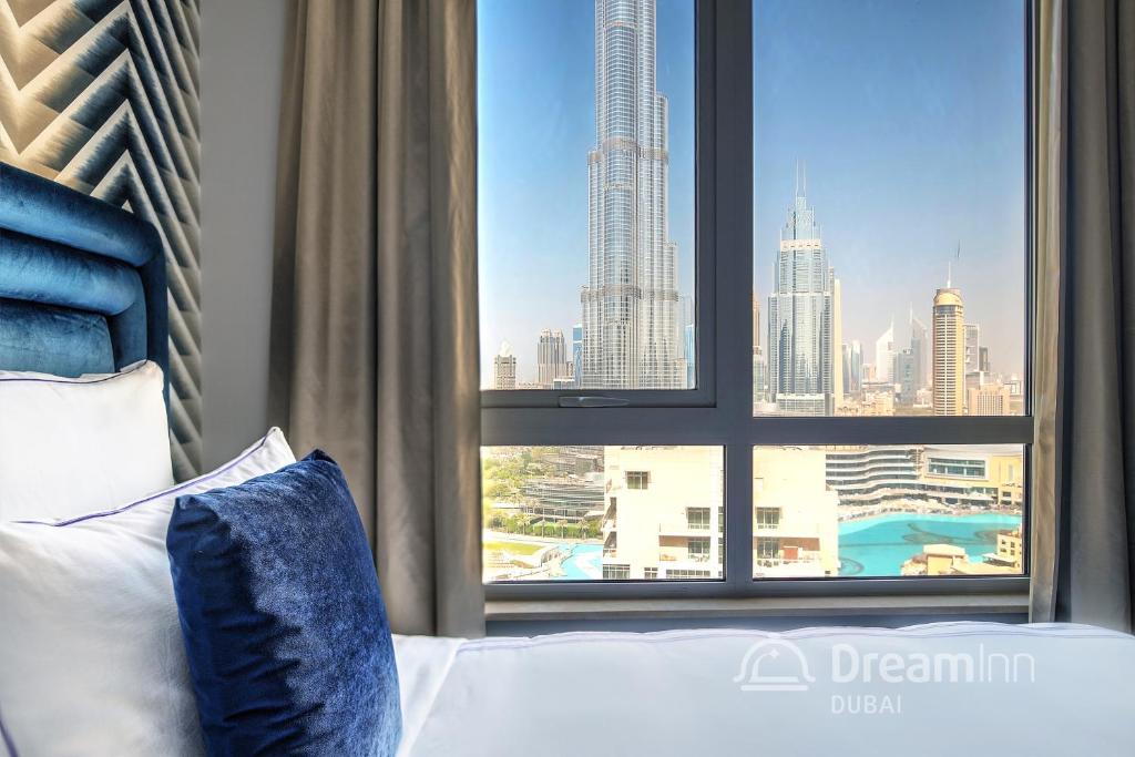 Postel nebo postele na pokoji v ubytování Dream Inn Apartments - Burj Residences Burj Khalifa View