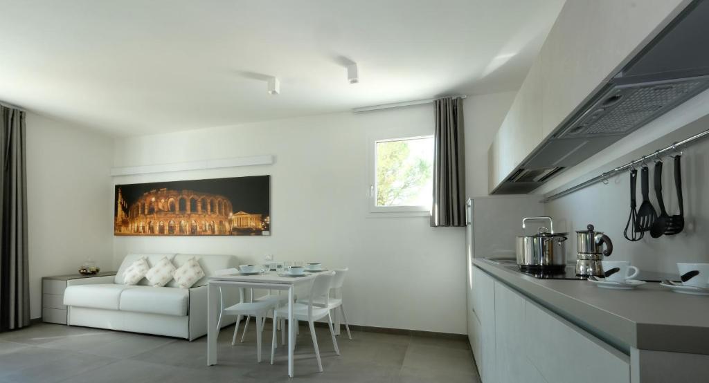 Kuchyň nebo kuchyňský kout v ubytování Relais Villa Clodia