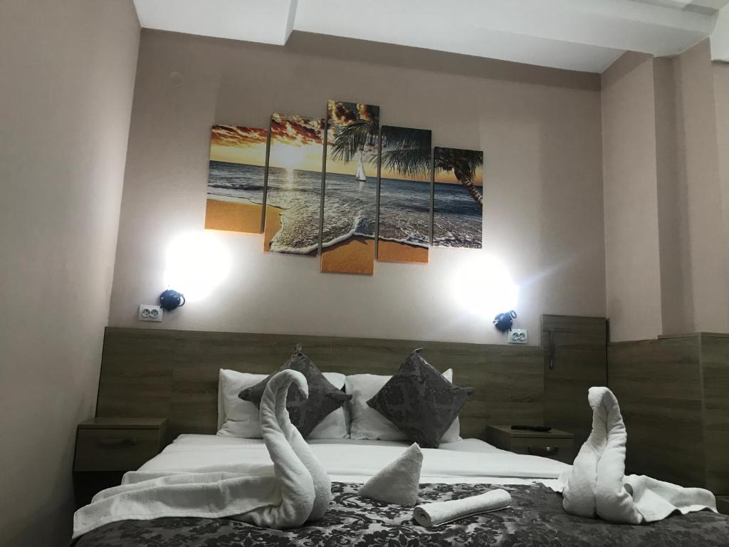 Postel nebo postele na pokoji v ubytování Prenociste DM5