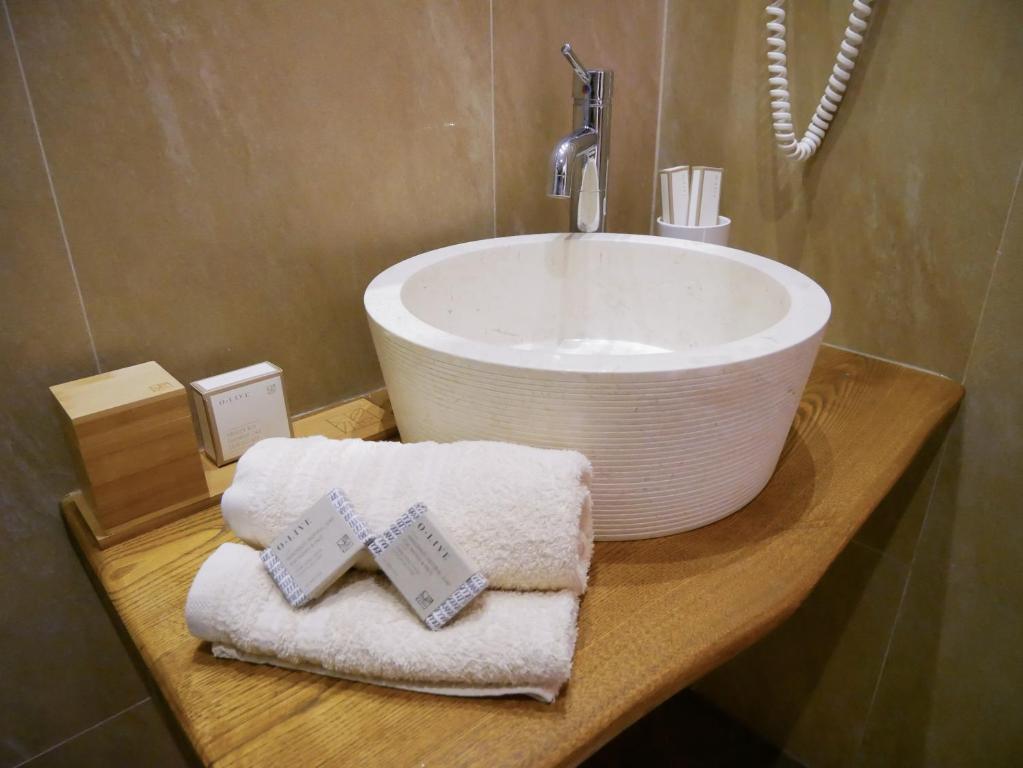 Koupelna v ubytování Hotel Rodovoli