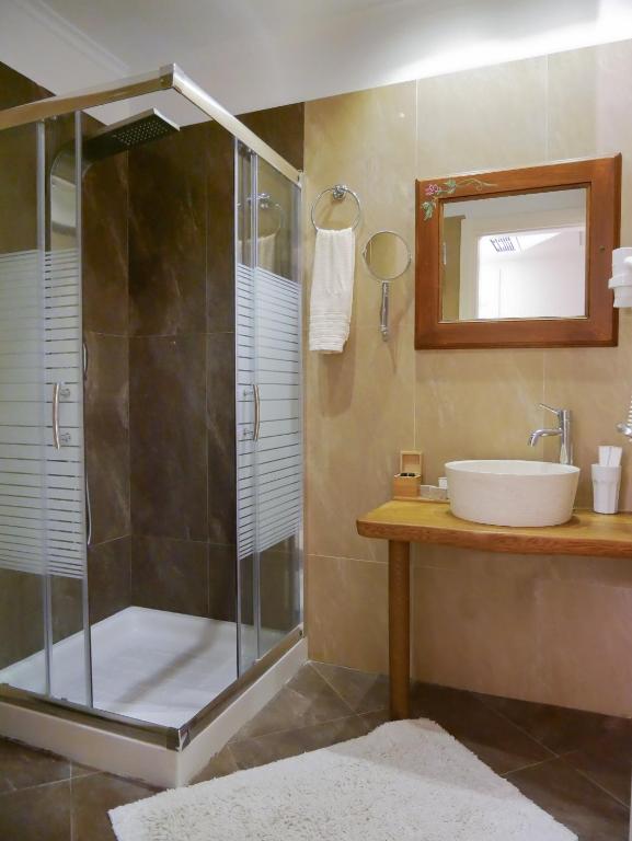 Koupelna v ubytování Hotel Rodovoli