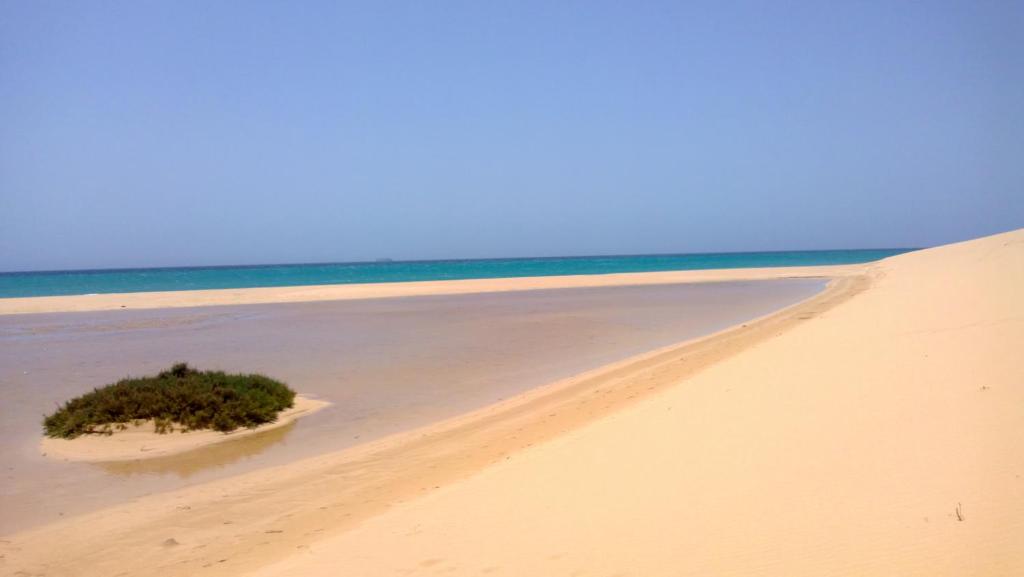 una pequeña isla en medio de una playa en Your Ocean Suite, en Costa Calma