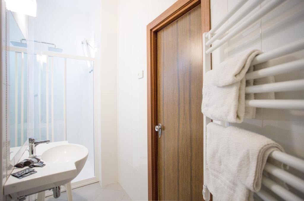 Koupelna v ubytování Hotel Confort