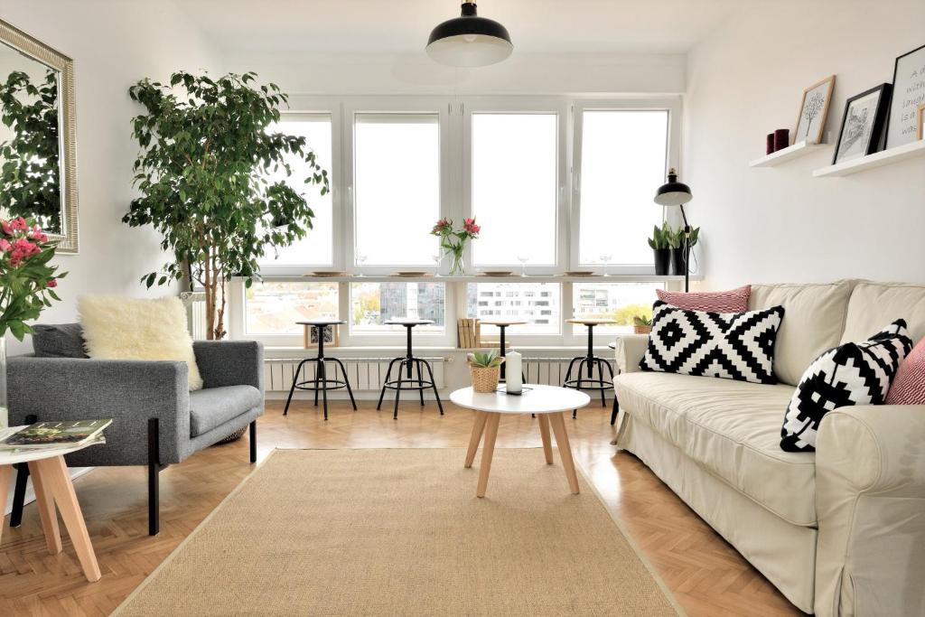 Posezení v ubytování Apartment myhome Zagreb