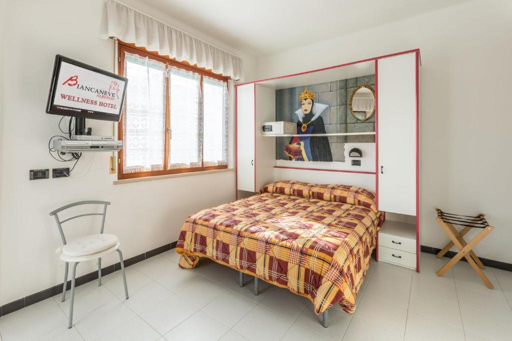 TV a/nebo společenská místnost v ubytování Hotel Biancaneve Wellness