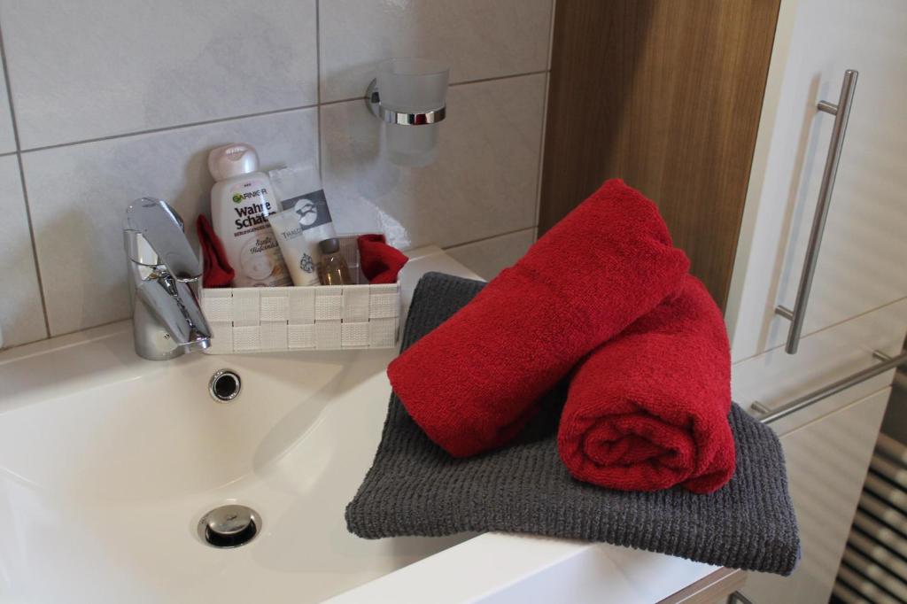 Koupelna v ubytování Neumann Ferienwohnung Fanning