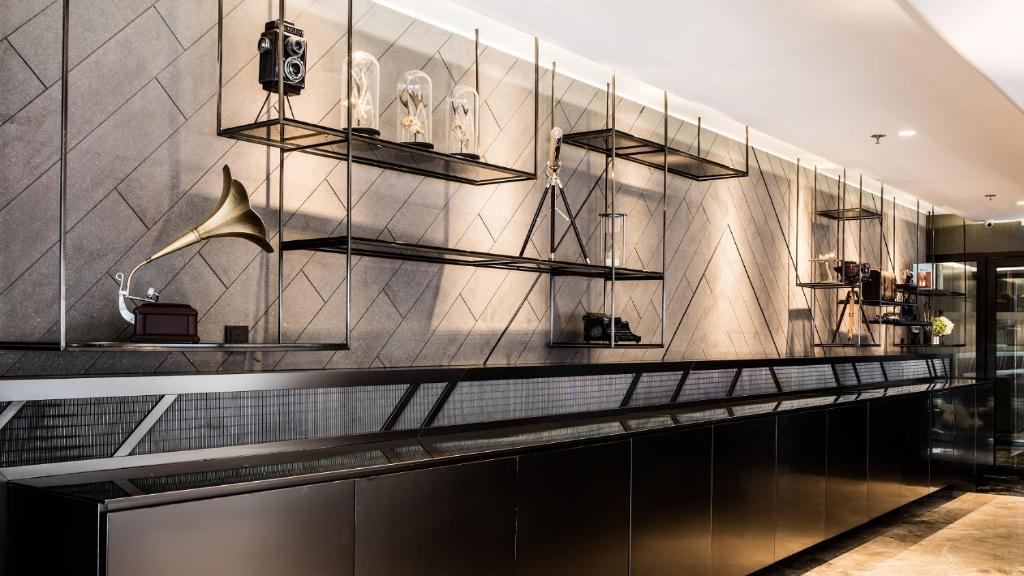 Kuchyň nebo kuchyňský kout v ubytování Hotel Ease Tsuen Wan
