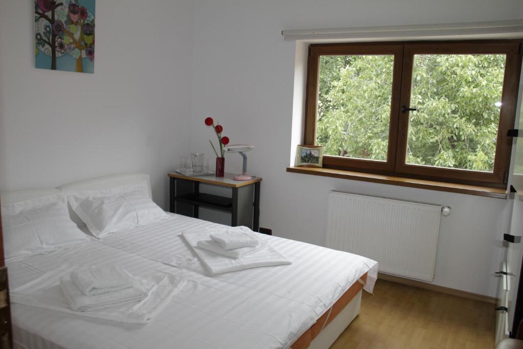 Postel nebo postele na pokoji v ubytování Villa Zorba