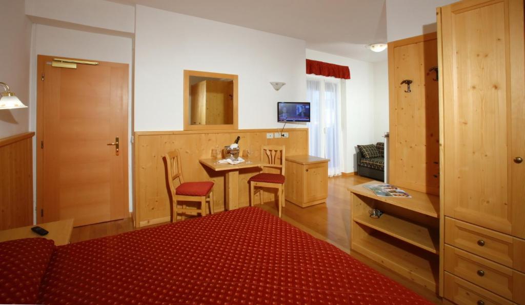 TV a/nebo společenská místnost v ubytování Hotel Zurigo