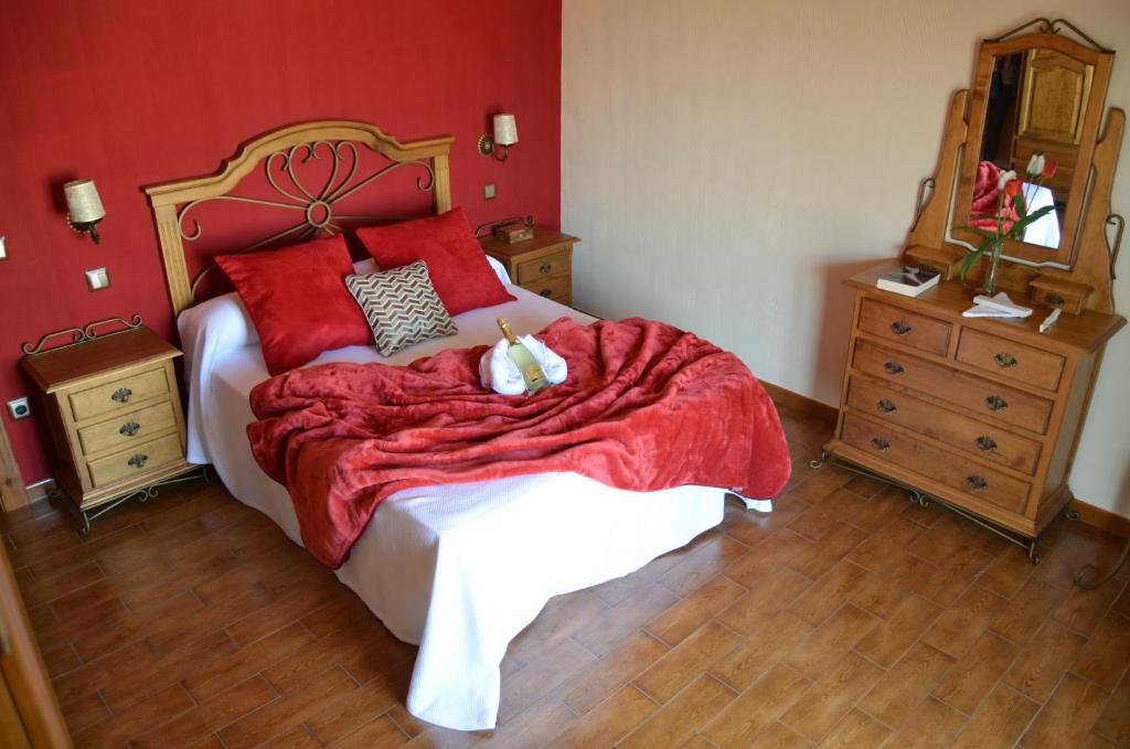 Postel nebo postele na pokoji v ubytování Casa Rural La Toza de Avelino