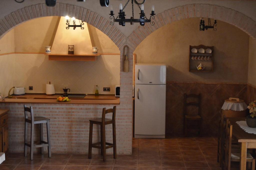 Kuchyň nebo kuchyňský kout v ubytování Casa Rural La Toza de Avelino