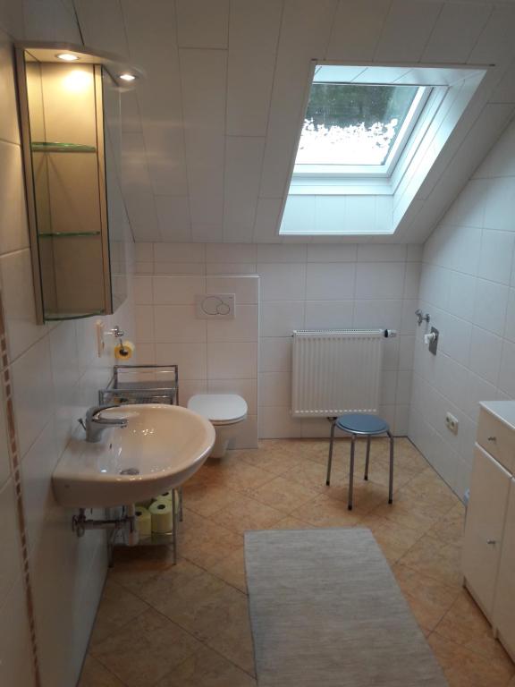 Koupelna v ubytování Ferienwohnung Kupfer