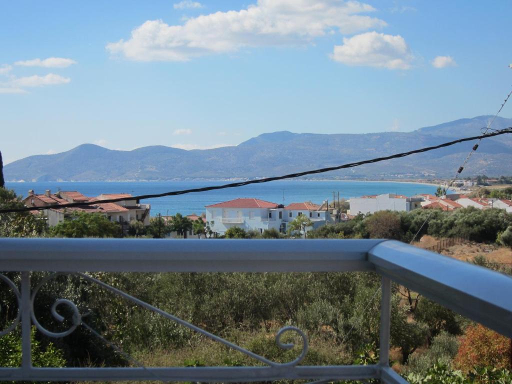 a view from the balcony of a house at Sandalis Hotel in Pythagoreio