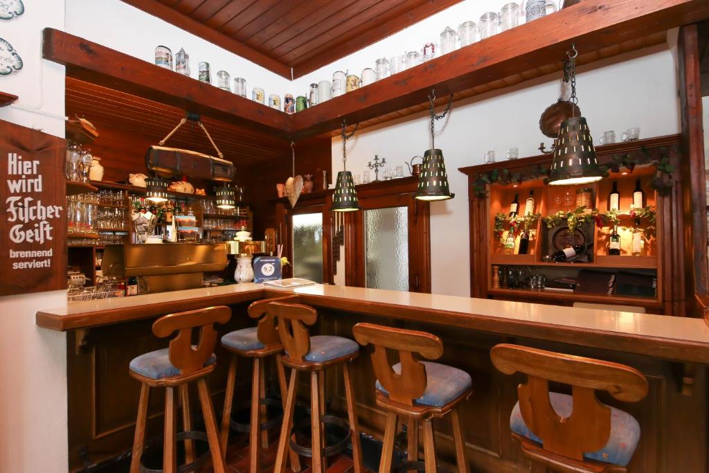 Lounge nebo bar v ubytování Forellenstube