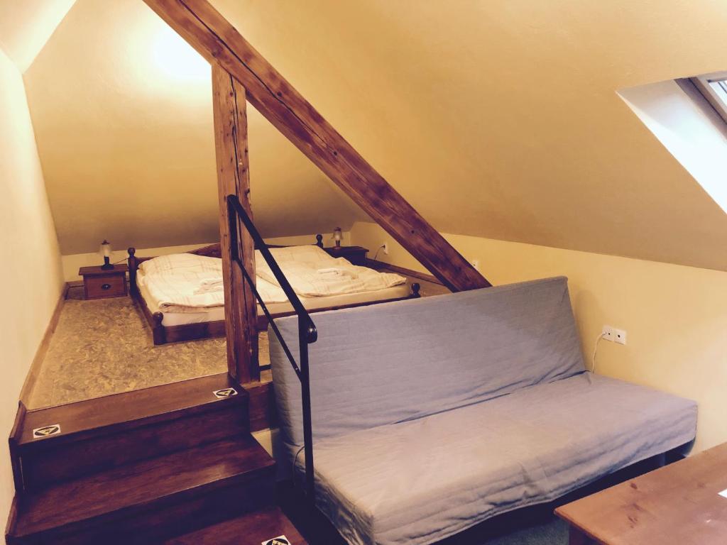 Postel nebo postele na pokoji v ubytování Penzión Kachelman