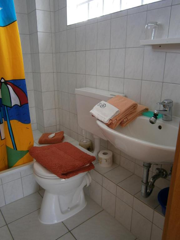 Koupelna v ubytování Haus Steinbach