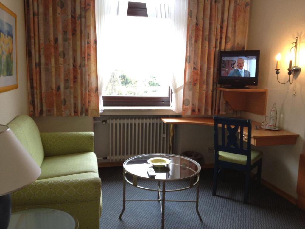 TV a/nebo společenská místnost v ubytování Hotel Fürstenberg