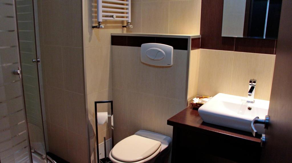 Koupelna v ubytování Hotel Angellis