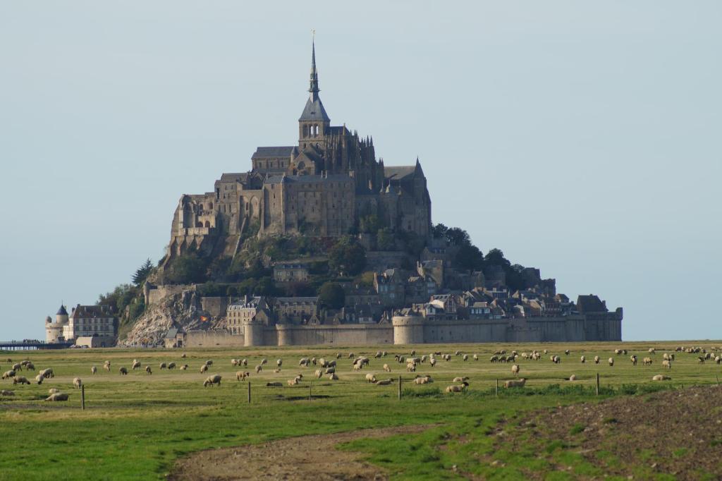 ボーヴォワールにあるGîte de la Grèveの城の上の島