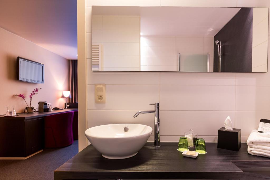 Koupelna v ubytování Hotel Royal