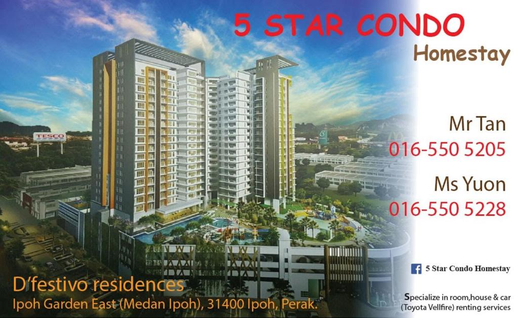 Un folleto para un condominio estrella en una ciudad en D' Festivo Condominium Residences, en Ipoh