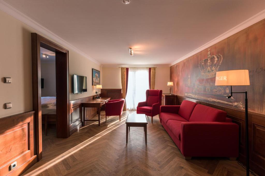 Posezení v ubytování Hotel & Gaststätte zum Erdinger Weißbräu