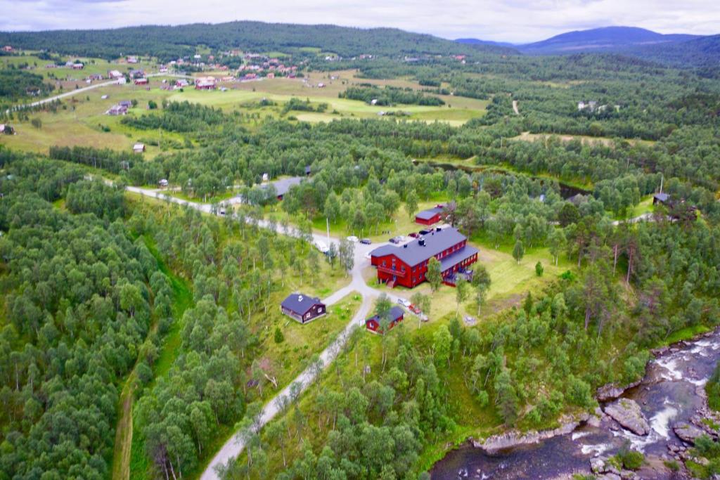 Majoituspaikan Bruksvallarnas Fjällhotell kuva ylhäältä päin