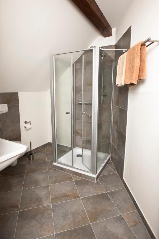 Koupelna v ubytování Hotel Bess