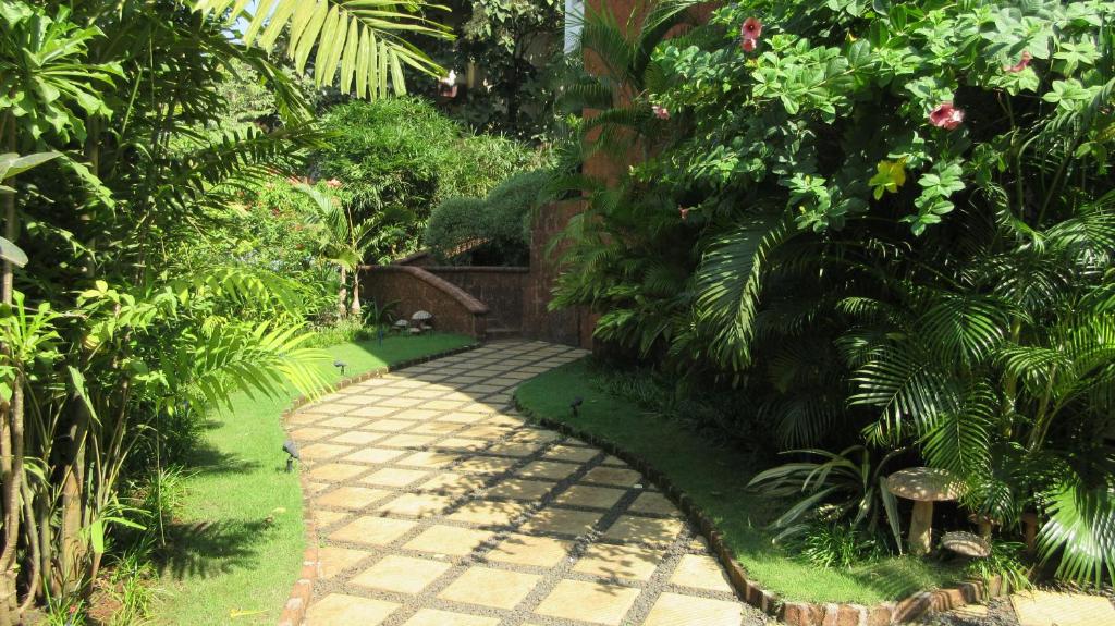 Zahrada ubytování La Mer Apartments - 10 mins drive to Candolim beach - 20 mins from Panjim