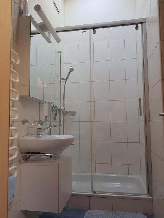 Koupelna v ubytování Oeystrasse 10a