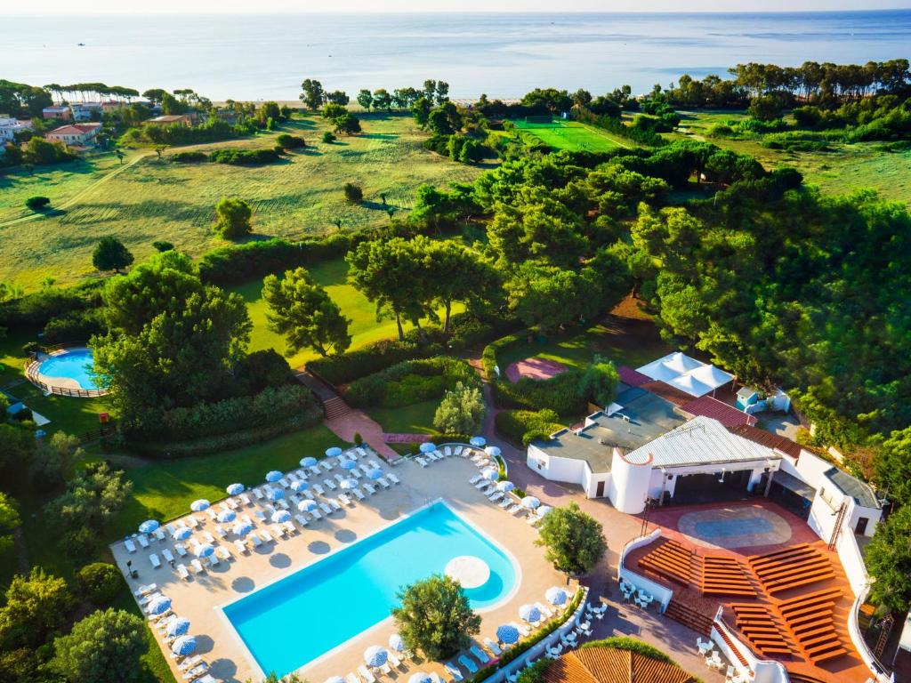 an aerial view of a resort with a swimming pool at TH Simeri - Simeri Village in Simeri Mare