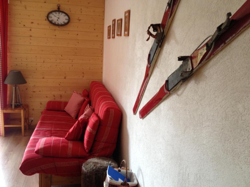 Posezení v ubytování Romantic Chalet-Style Flat with Mountain View