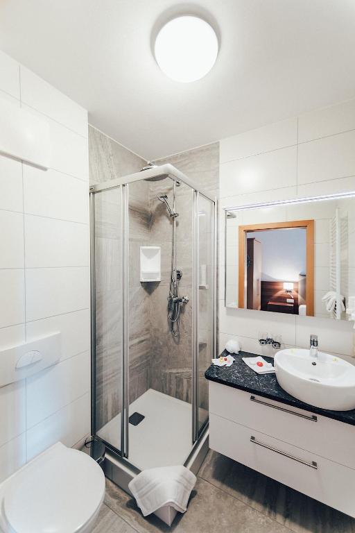 Koupelna v ubytování Gästehaus Kleindienst