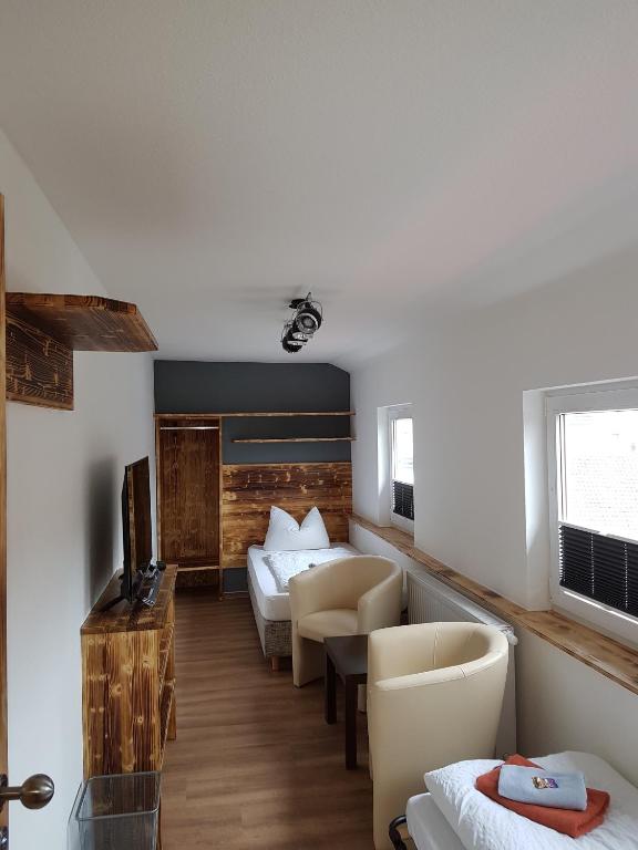TV a/nebo společenská místnost v ubytování Dein Hotel
