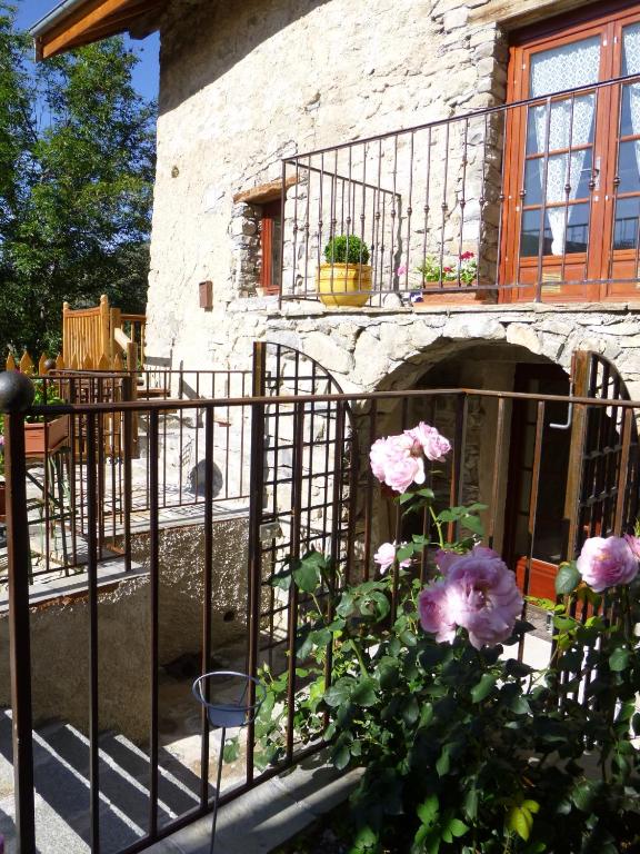 Balkón nebo terasa v ubytování B&B Fontbriand