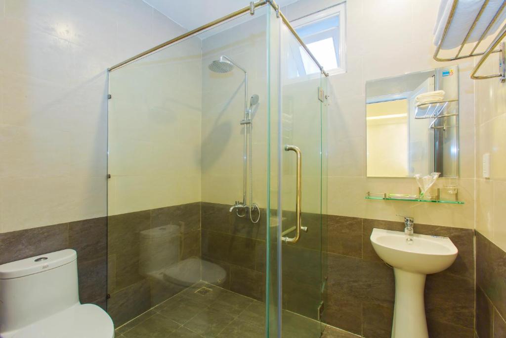 Koupelna v ubytování Pebble Homestay