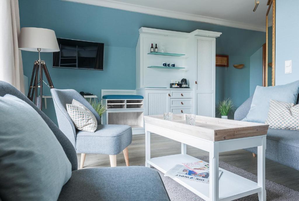 Kuchyň nebo kuchyňský kout v ubytování Hotel Am Medemufer
